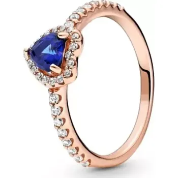 Prsten Fashion Co. Prsten se zirkony Blue heart velikost 10 (62-64)