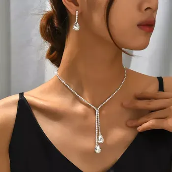 Souprava šperků Bijavera Souprava na ples nebo svatbu Double Tear Drops JS182-92