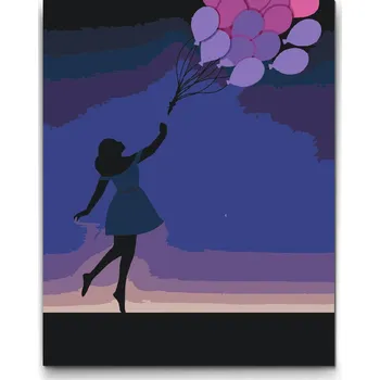 Malování podle čísel - Balóny štěstí Velikost: 30x40cm, Rámování: Pouze srolované plátno