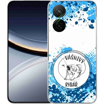 Pouzdro na mobilní telefon Gelový kryt mmCase na Xiaomi Poco F7 5G - vášnivý rybář bílé pozadí