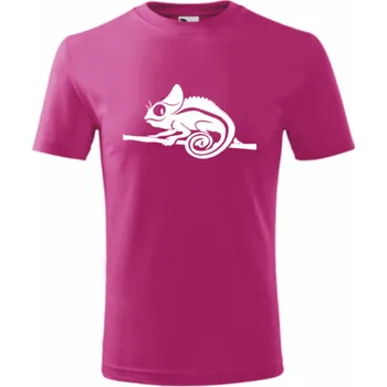 Chlapecké tričko ON-DESIGN Dětské tričko s CHAMELEONEM Velikost: 158 cm/12 let, Barva: purpurová