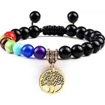 Náramek MiTe Náramek čakry a strom života zlatý obsidián adjust