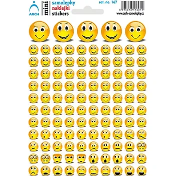 samolepka Arch Školní minisamolepky smajlíci 115 ks