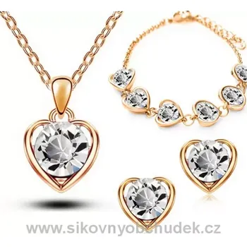 Souprava šperků SOUPRAVA SRDCÍ CRYSTAL