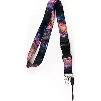 Unique Šňůrka na krk s karabinkou Vesmír