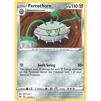 Sběratelská karetní hra Ferrothorn 124/185 - Vivid Voltage Typ karty: Non-Holo