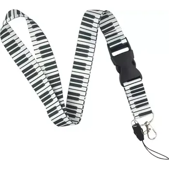 Lanyard Šňůrka na krk s karabinkou Piano