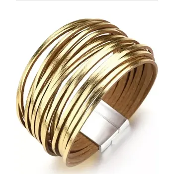 Souprava šperků Fashion Jewelry Dámský náramek vícevrstvý Boho zlatý