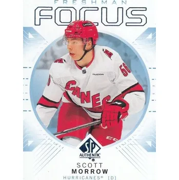 Sběratelská karetní hra insert RC karta SCOTT MORROW 24-25 SP Authentic Freshman Focus Blue číslo FF-48