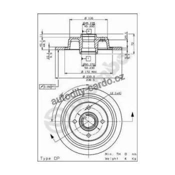 Brzdový kotouč Brzdový kotouč BREMBO 08.5653.10 - HONDA
