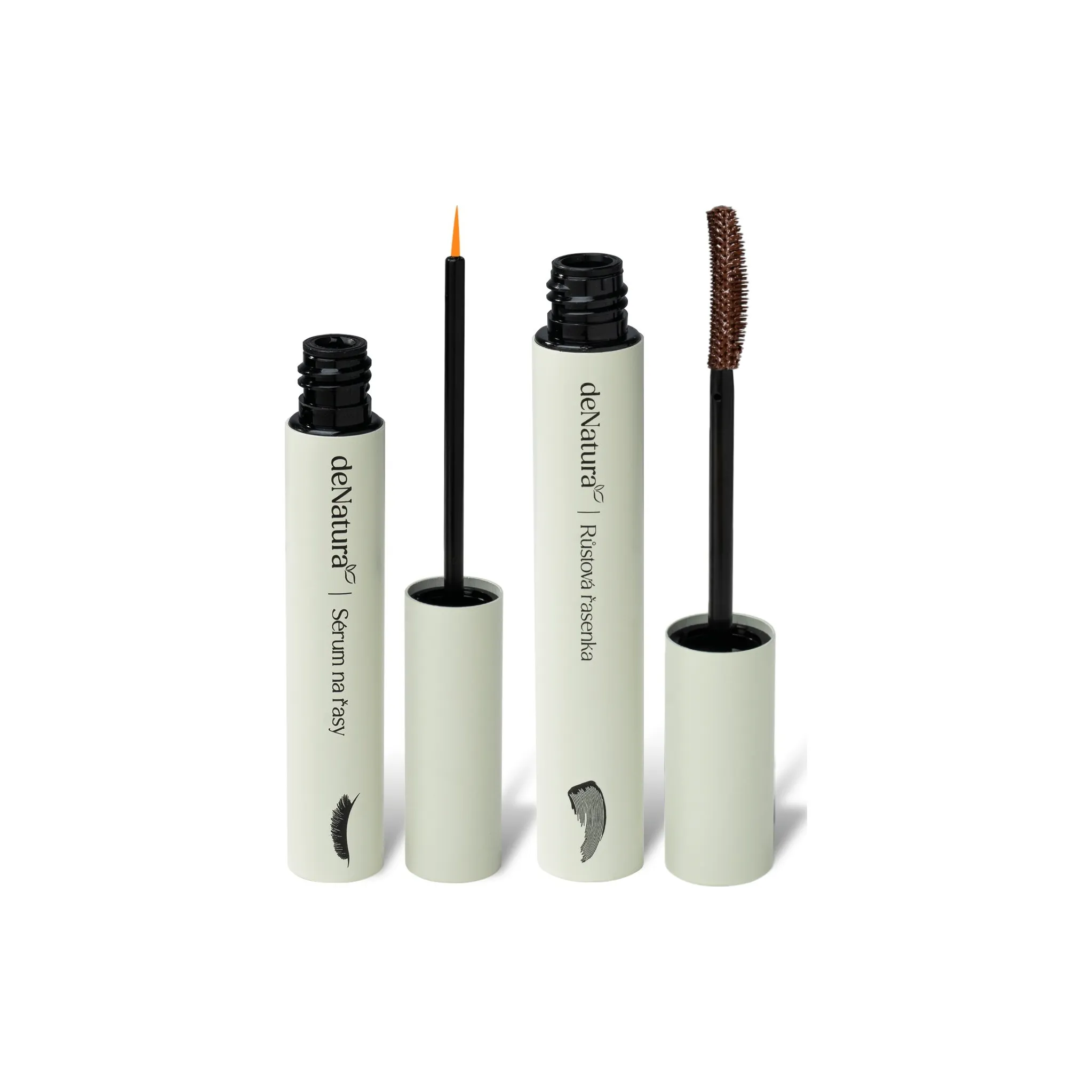 Fotografie 1 - Sérum na obočí a řasy deNatura Sérum na řasy 3 ml + Objemová řasenka hnědá 6 ml