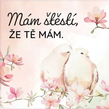 Dekorativní magnet Albi Magnetka s textem Láska