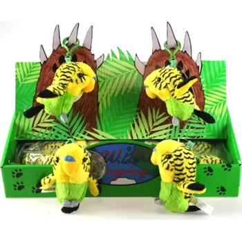 Lamps Přívěsek na klíče andulka žlutá plyš