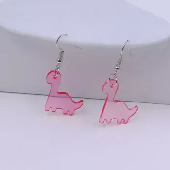 Náušnice Fancy Co. Náušnice visací Dinosaurus Baby růžová EA996