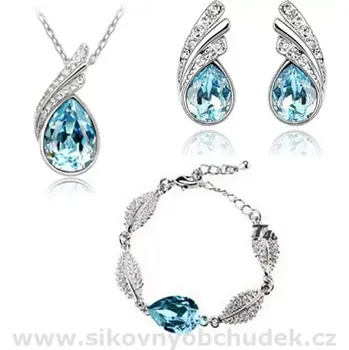 Souprava šperků Swarovski Elements Souprava náhrdelník náušnice náramek SWS146