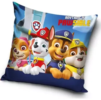 Dekorativní polštářek Carbotex Dětský polštářek Tlapková patrola Skvělá práce 40x40cm