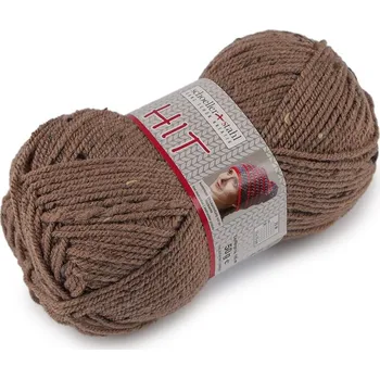 Příze Pletací příze Hit s nopky 50 g - 2 (247) hnědá