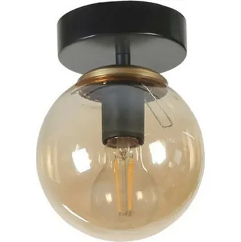 Stropní svítidlo Yeni Can Tekli Siyah Bal Camli Avize, černá