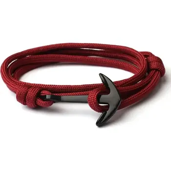 Náramek Fashion Jewelry Náramek kotva tmavě červený OJ356