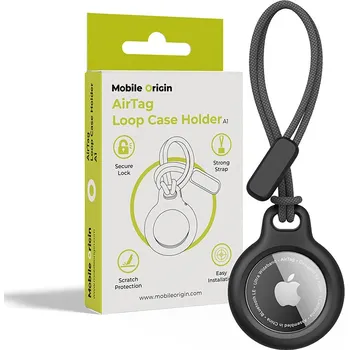 Pouzdro na mobilní telefon Obal MOBILE ORIGIN Loop A1 pro Apple AirTag - černý