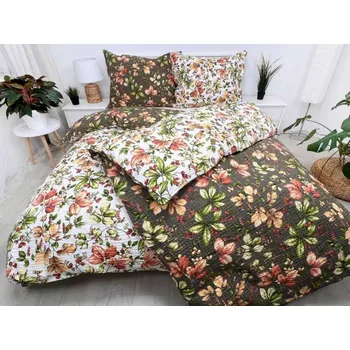 Povlečení LUXUSNÍ prodloužené OBOUSTRANNÉ KREPOVÉ POVLEČENÍ 140x220/70x90 - PODZIM