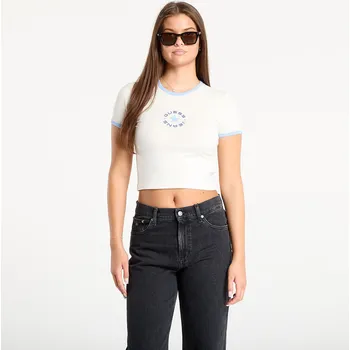 Pánské tričko Tričko Guess Jeans Ss Cn Baby Ringer White M