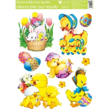 Okenní dekorace Velká okenní fólie velikonoční 30 x 42 cm AN-6901-2