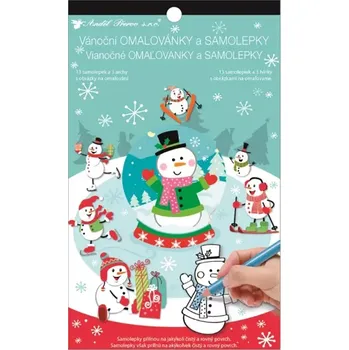 samolepka Samolepky a omalovánky vánoční sněhulák