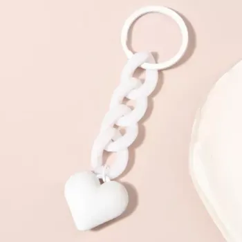 Fally Co. Přívěsek na klíče Srdce bílá