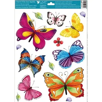 Okenní dekorace Velká okenní fólie motýli 30 x 42 cm var. 2