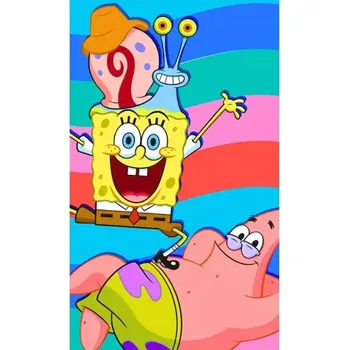 Carbotex Dětský ručník Sponge Bob Patrick a Gary 30 x 50 cm