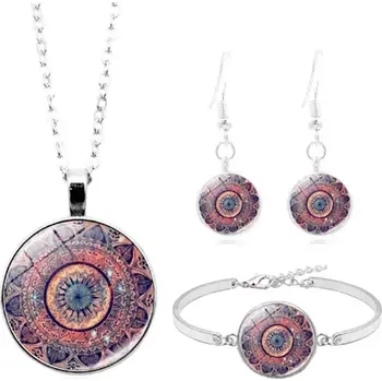 Souprava šperků Fashion Jewelry Souprava náhrdelník, náušnice a náramek Mandala Eyes