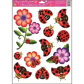 Okenní dekorace Anděl Okenní fólie berušky 38 x 30 cm typ 4