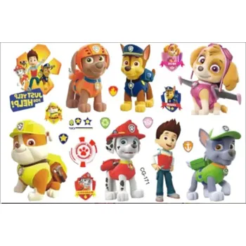 Tetování Tattoo world Dětské tetování Tlapková Patrola 15,5 x 11 cm CG-192