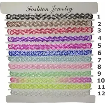Náhrdelník Fashion Jewelry Tattoo Choker Náhrdelník výběr z 12 barev