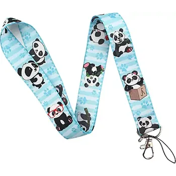 Šňůrka na klíče s karabinkou Panda