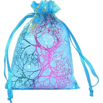 Dárková taška Unique Dárkový sáček organza tyrkysový 7x9cm