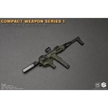Doplněk k figurce Zbraň pro 1/6 figurky Compact Weapon Series 1 - Micro Conversion Kit G-17 (Olive Drab)