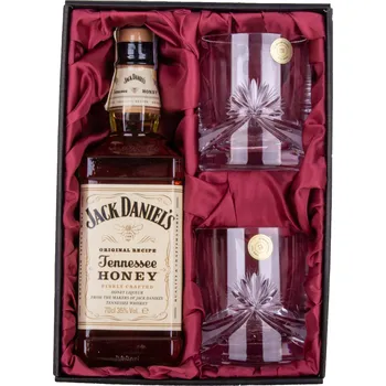 Sklenice ONTE CRYSTAL Jack Daniel's Honey se sklenicemi 330ml, Mašle