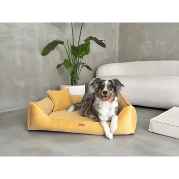 Pelíšek pro psa Denzoo Ortopedický Pelíšek pro psa Torino - žluty VELIKOST: Pro mini psa (vel. S)-70 x 50 cm