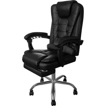 JAKS Kancelářské křeslo polohovatelné eko kůže černé BOSS + masážní funkce zdarma