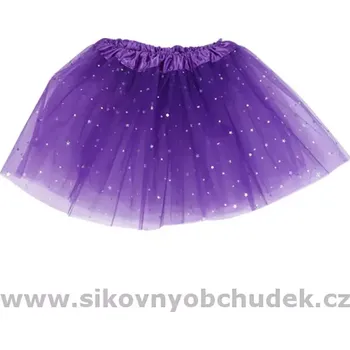 Dívčí sukně Luliu Dívčí tylová sukně tutu fialová se třpytkami 3-7 let OP855