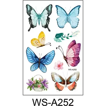 Tetování Rocolo Design Dočasné tetování Motýli a květiny 12 x 7,5 cm