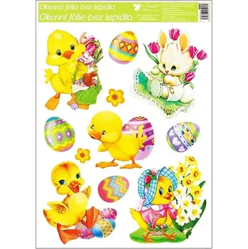 Okenní dekorace Velká okenní fólie velikonoční 30 x 42 cm AN-6901-4