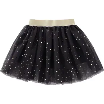Dívčí sukně Luliu Sukně tutu tylová černá se třpytkami cca 5-9 let OS1338