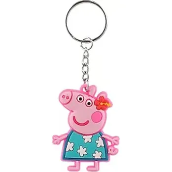 JM Klíčenka Přívěsek 3D Prasátko Peppa Pig Květy