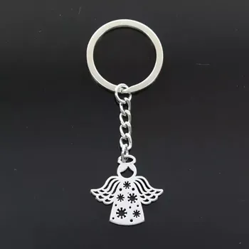 QINOOO Přívěsek na klíče Anděl strážný sněhové vločky