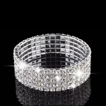 Šperk Fally Náramek štras XL víceřadý OJ686