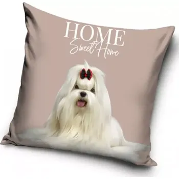 Povlak na dekorativní polštářek Tiptrade Povlak na polštářek Maltézský psík princezna 40 x 40 cm