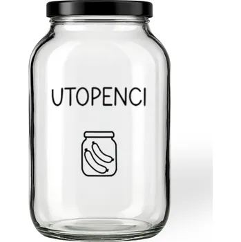 Sklenice Úklid pro klid Sklenice na utopence 3,68 l Typ písma: Tiskací